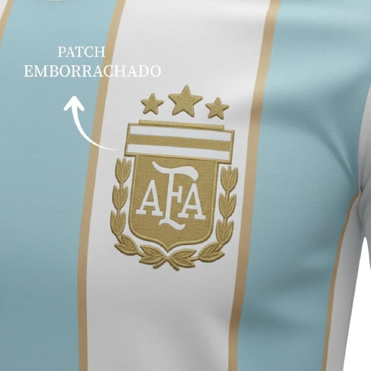 CAMISETA BALBOA MASCULINO CASUAL DRY FIT ARGENTINA I14789AFA BRANCO Branco/Azul 2