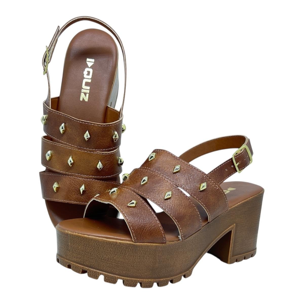 SANDALIA QUIZ FEMININA SALTO MEDIO PLATFORMA CASUAL 69-1935-09 CARAMELO Marrom 3