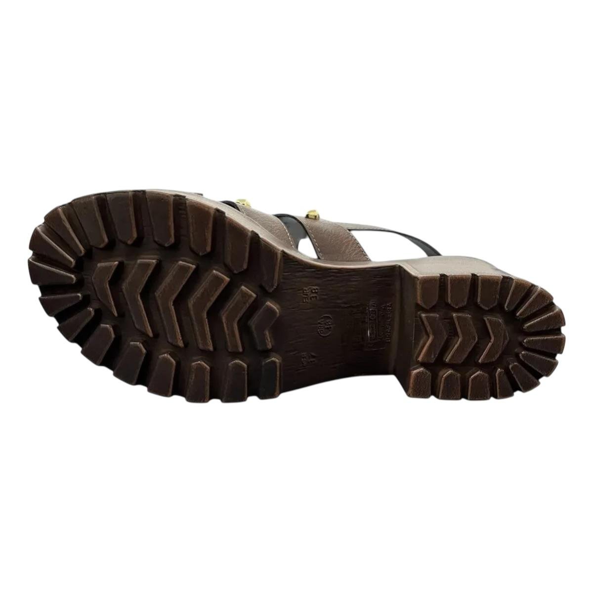 SANDALIA QUIZ FEMININA SALTO MEDIO PLATFORMA CASUAL 69-1935-09 MARROM Marrom 4