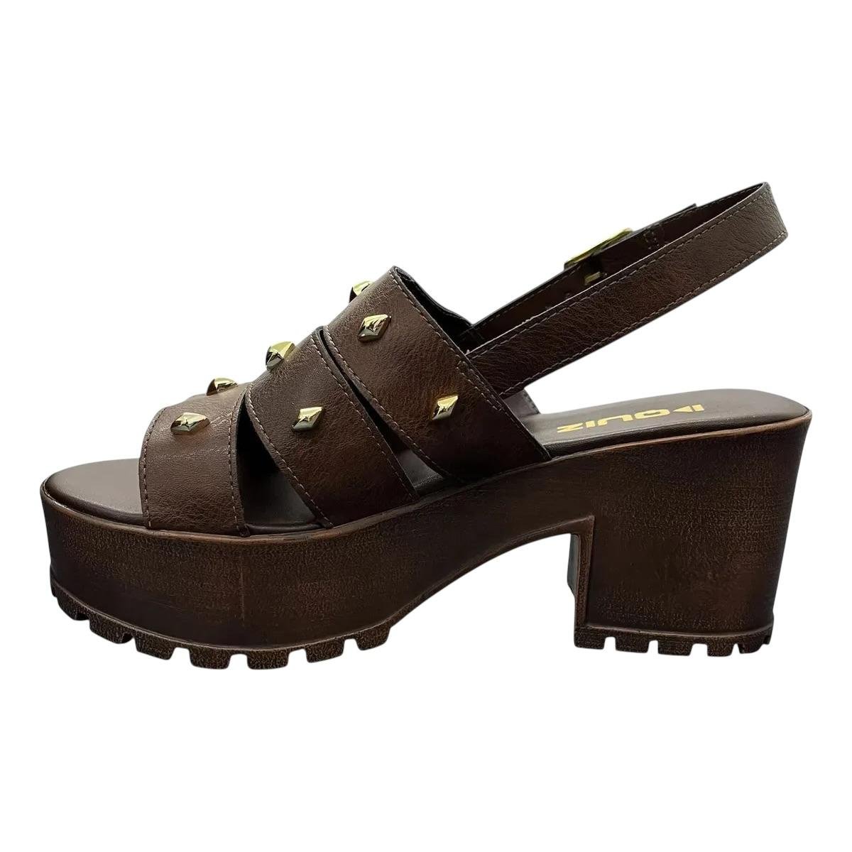 SANDALIA QUIZ FEMININA SALTO MEDIO PLATFORMA CASUAL 69-1935-09 MARROM Marrom 5