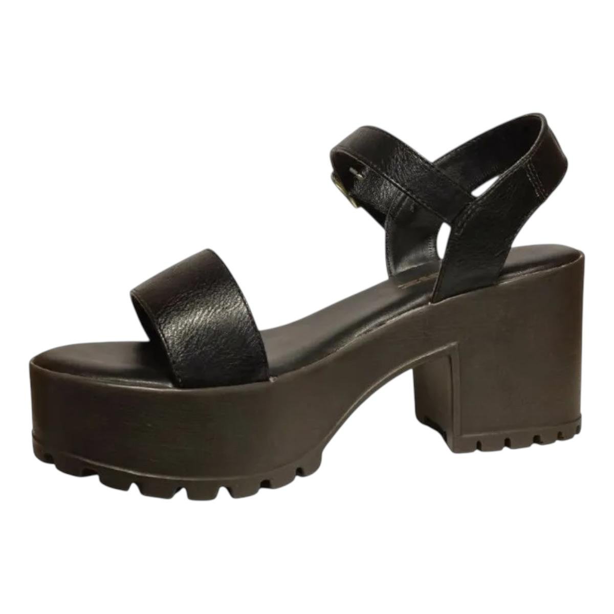 SANDALIA QUIZ FEMININA SALTO MEDIO PLATFORMA CASUAL 69-1935-02 PRETO Preto 2