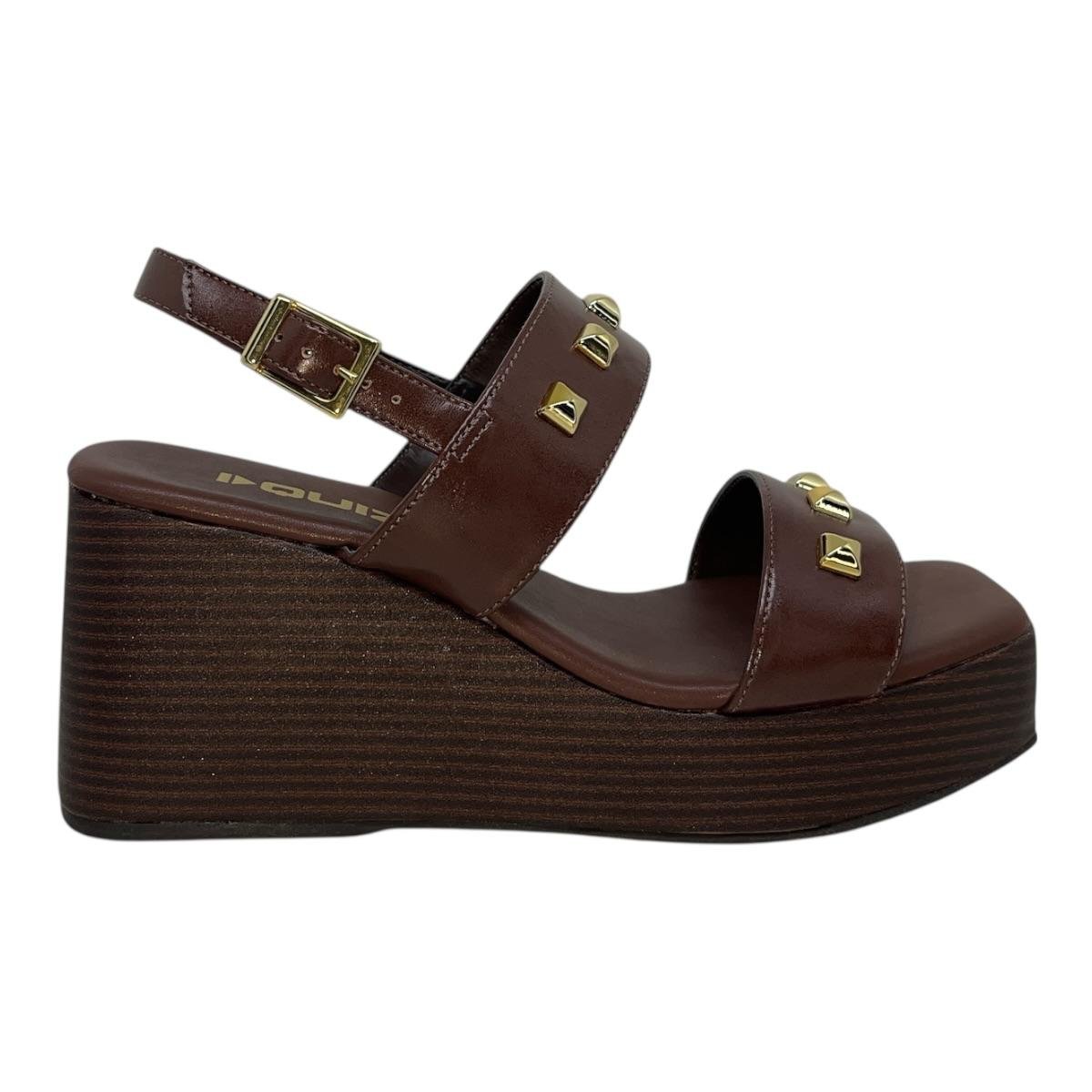 SANDALIA QUIZ FEMININA PLATAFORMA CASUAL 69-1869-23 MARROM Marrom 2