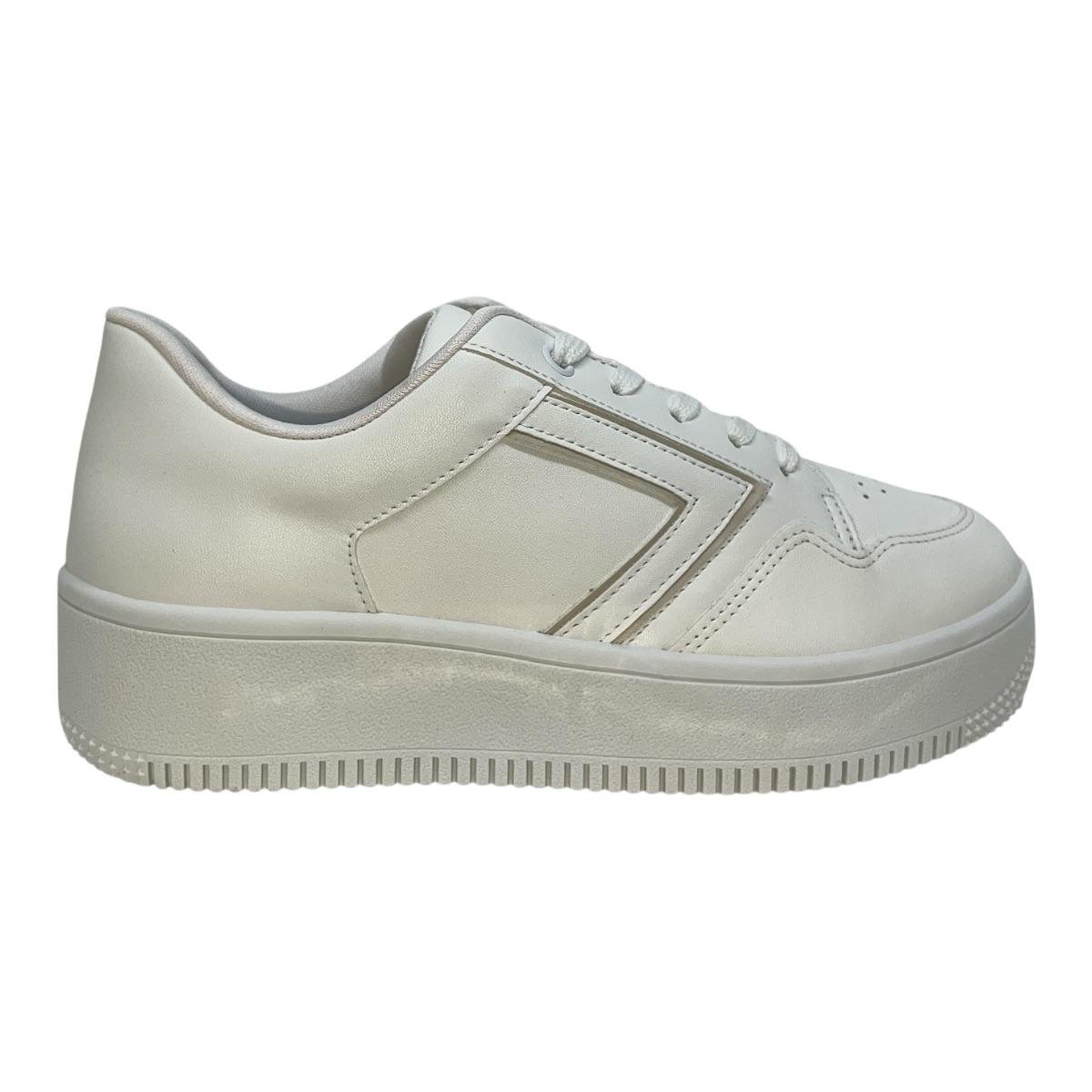 TENIS QUIZ FEMININO PLATAFORMA CASUAL 69-1742-72 OFF WHITE Branco 2
