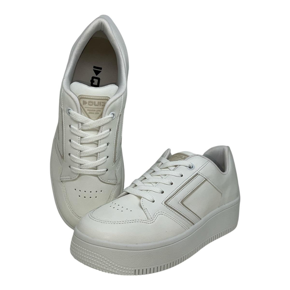 TENIS QUIZ FEMININO PLATAFORMA CASUAL 69-1742-72 OFF WHITE Branco 3