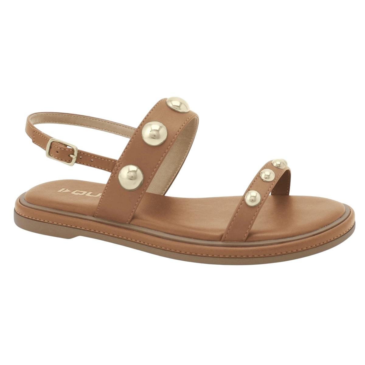 SANDALIA QUIZ FEMININA RASTEIRA CASUAL 69-1931-57 CARAMELO
