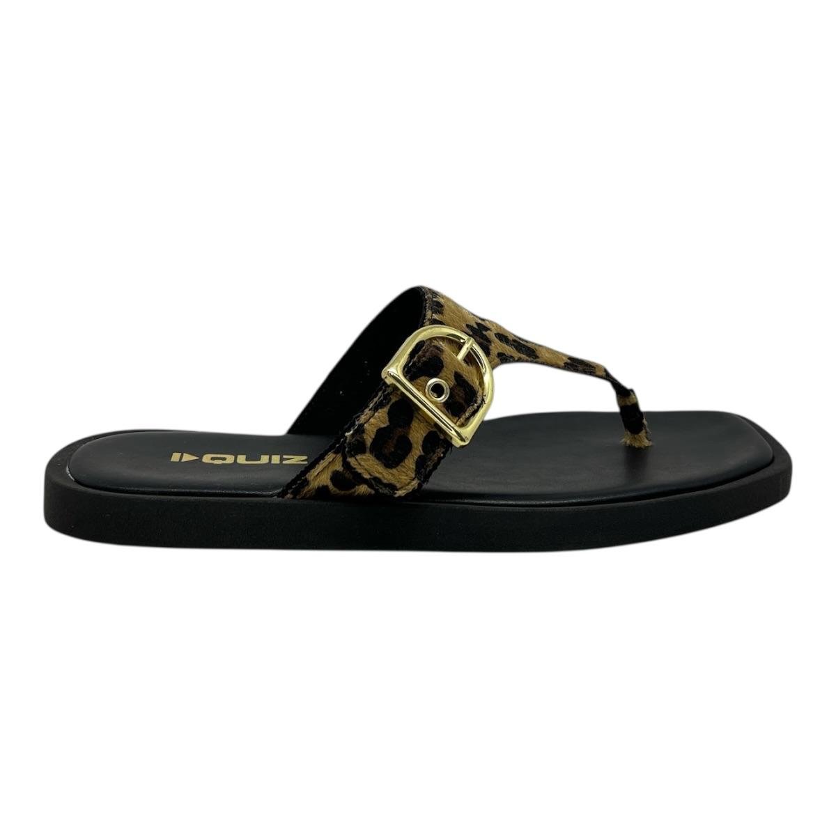 TAMANCO QUIZ FEMININA RASTEIRA CASUAL 69-1483-01 PRETO Animal Print 2