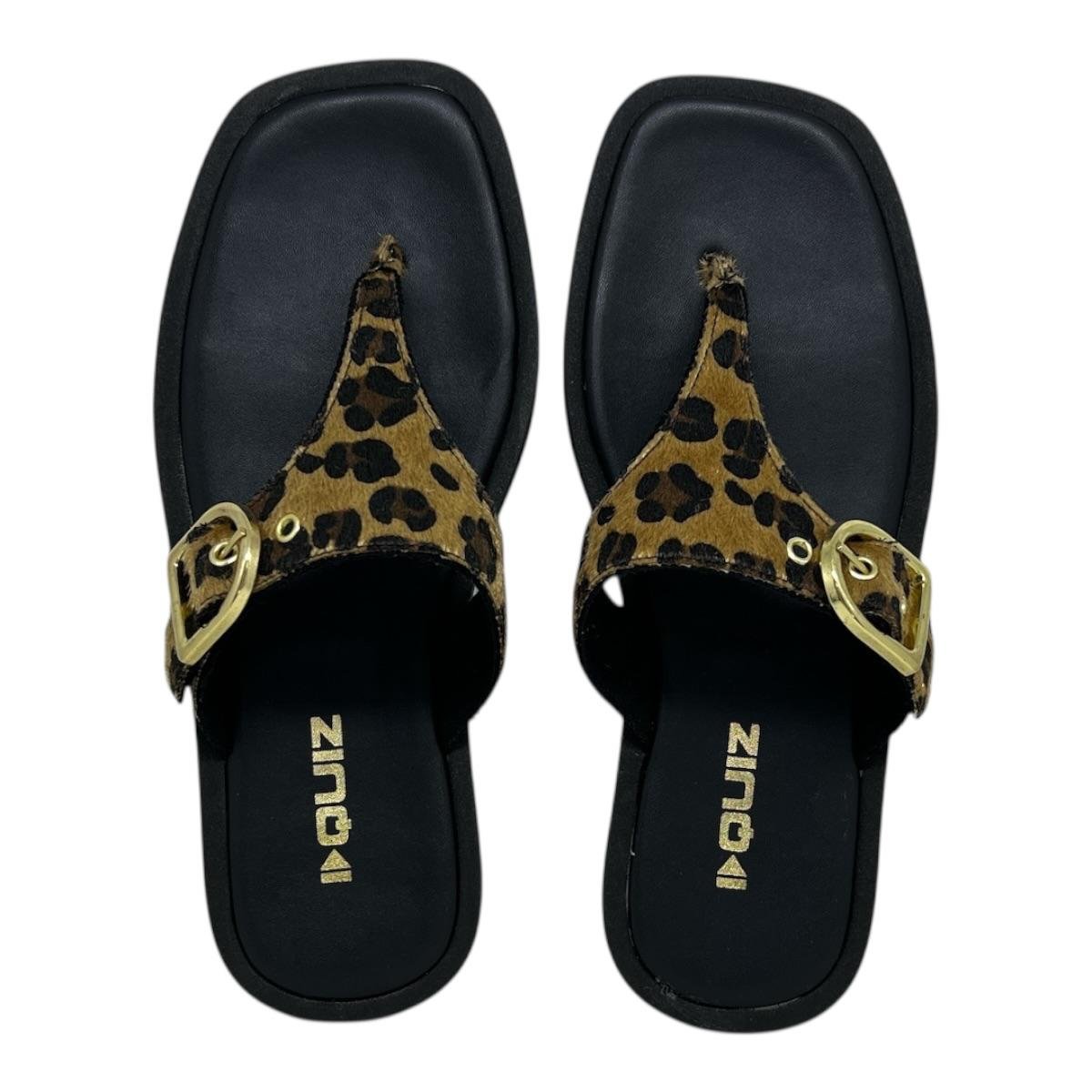 TAMANCO QUIZ FEMININA RASTEIRA CASUAL 69-1483-01 PRETO Animal Print 3