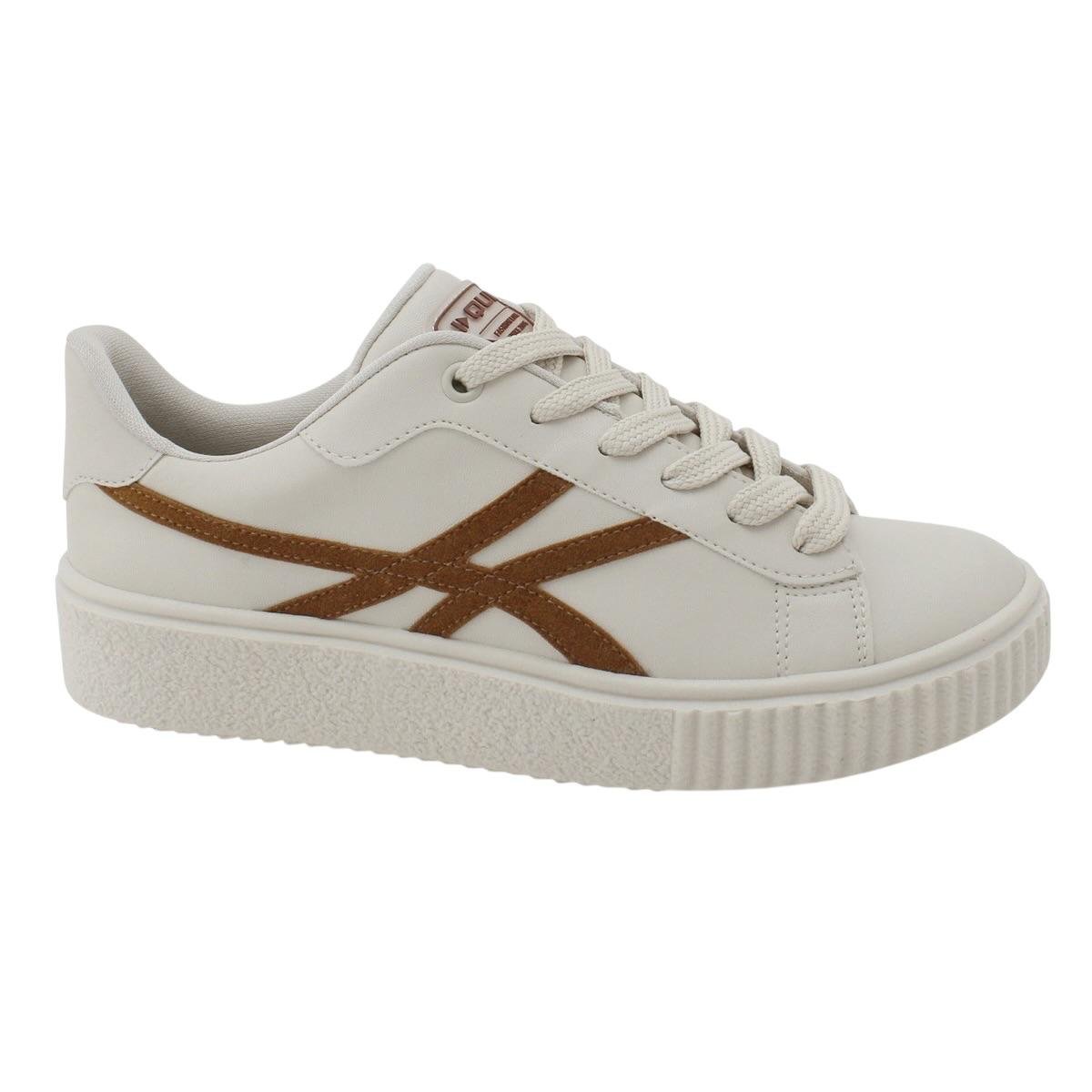 TENIS QUIZ FEMININO PLATAFORMA CASUAL 69-1783-30 OFF WHITE