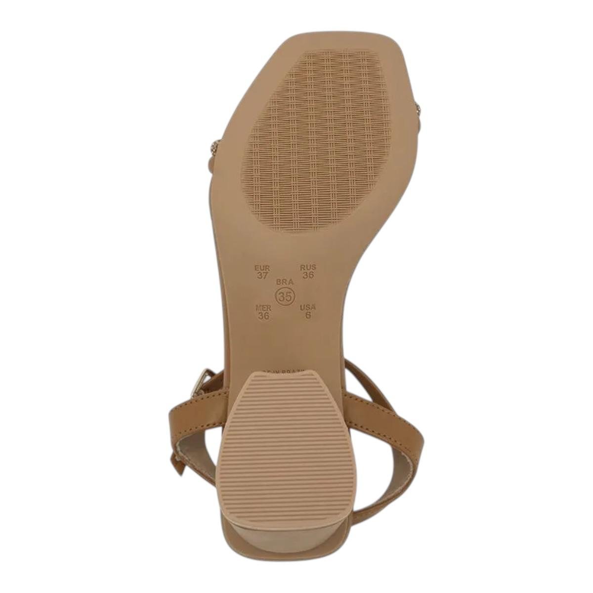 SANDALIA RAMARIM FEMININA SALTO MEDIO CASUAL 24-28202 CARAMELO Marrom 4