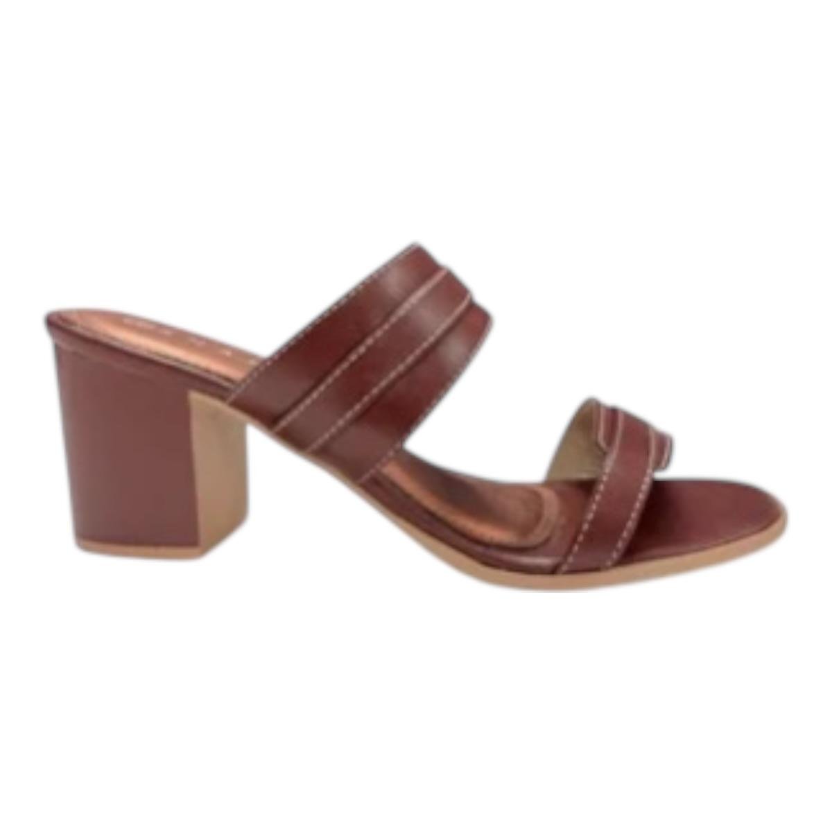 TAMANCO RAMARIM FEMININO SALTO MEDIO CASUAL 25-31101 MARROM
