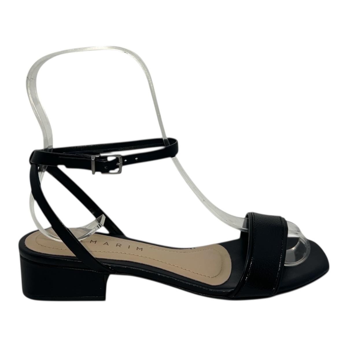 SANDALIA RAMARIM FEMININA SALTO MEDIO CASUAL 24-53204 PRETO Preto 2