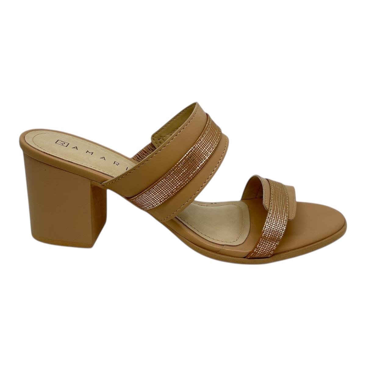 TAMANCO RAMARIM FEMININO SALTO MEDIO CASUAL 25-31101 CARAMELO