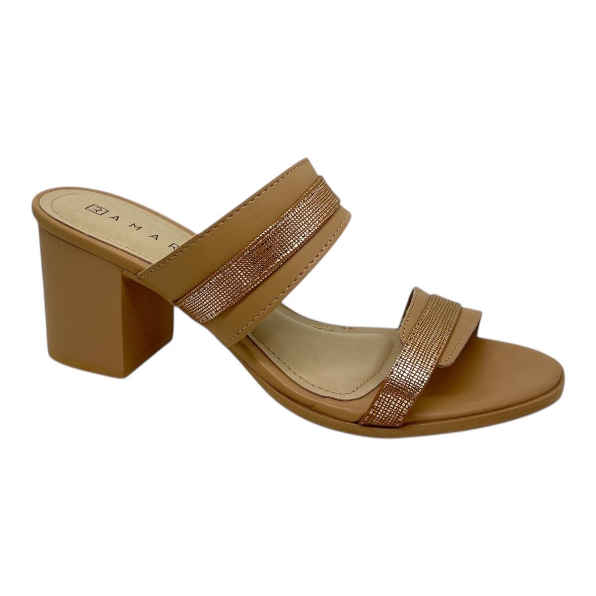 TAMANCO RAMARIM FEMININO SALTO MEDIO CASUAL 25-31101 CARAMELO Marrom 2