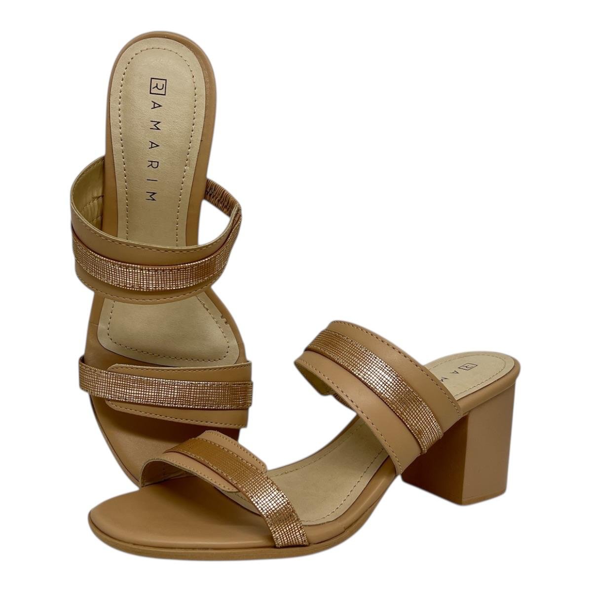 TAMANCO RAMARIM FEMININO SALTO MEDIO CASUAL 25-31101 CARAMELO Marrom 3