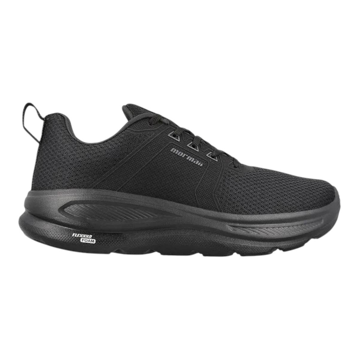 TENIS MORMAI MASCULINO RUNNING CONFORTO WIDE 204105 PRETO