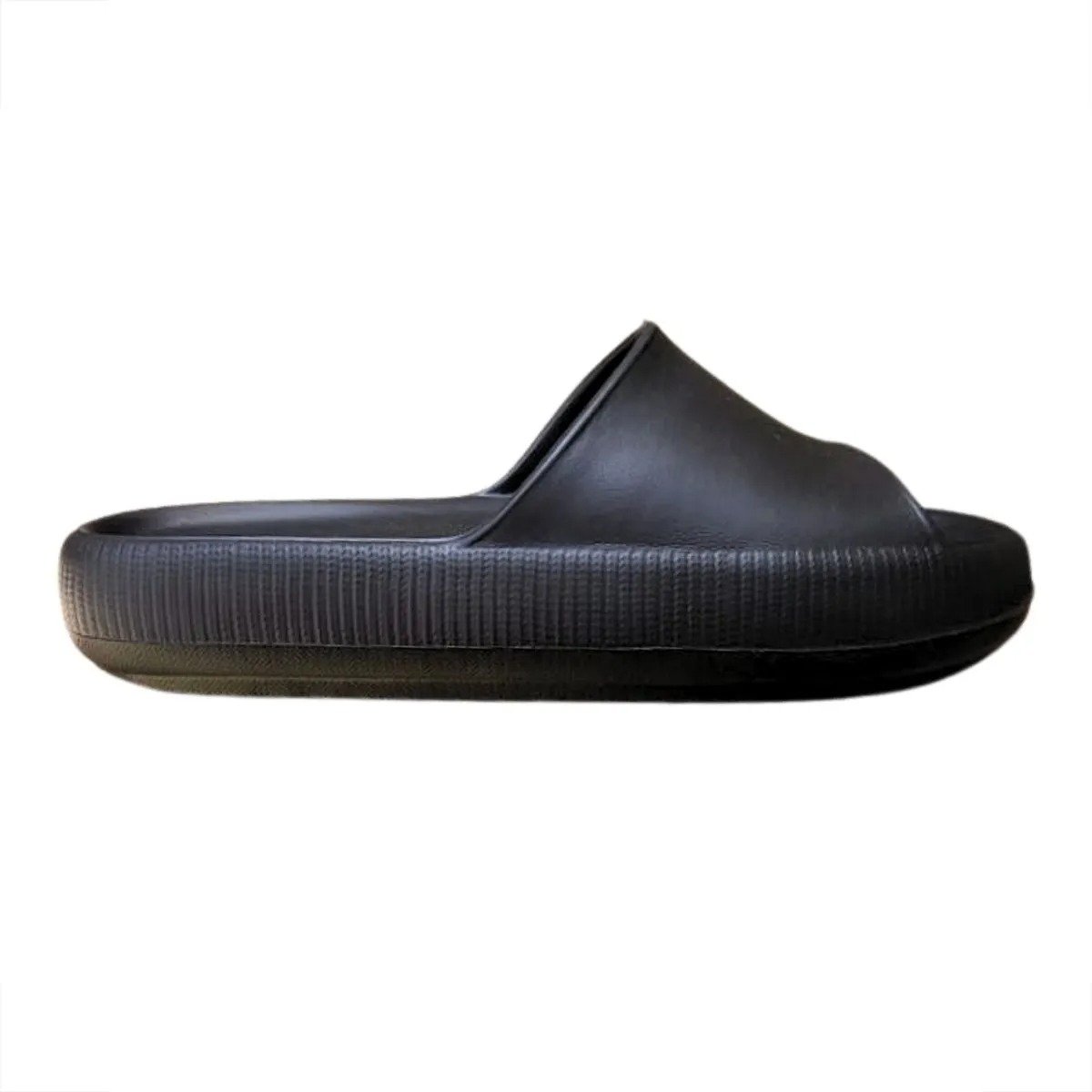 CHINELO NUVY FEMININO SLIDE PLATAFORMA NUVEM CASUAL 1500.NV0013 PRETO