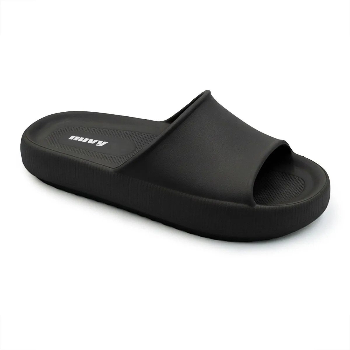 CHINELO NUVY FEMININO SLIDE PLATAFORMA NUVEM CASUAL 1500.NV0013 PRETO Preto 2