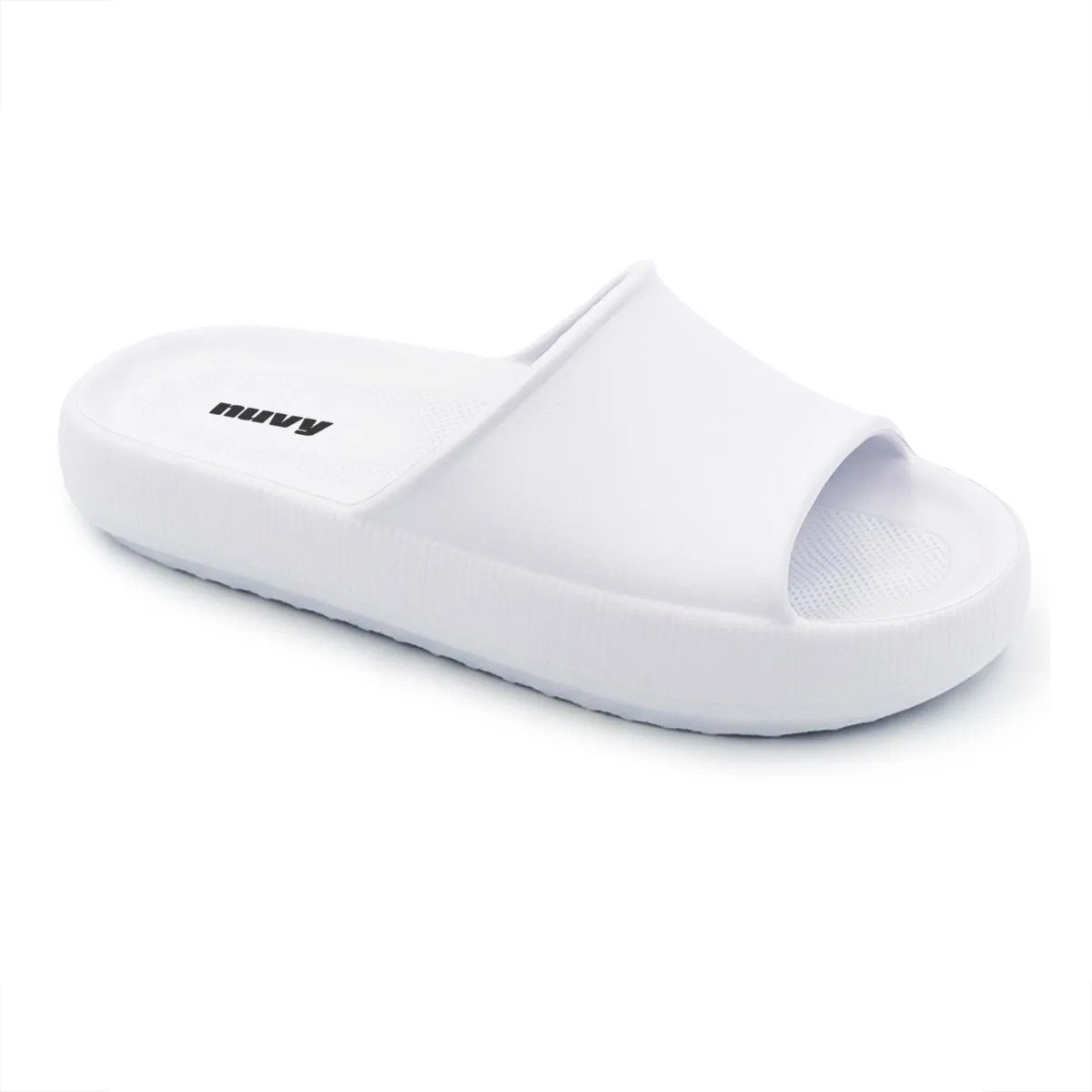 CHINELO NUVY FEMININO SLIDE PLATAFORMA NUVEM CASUAL 1500.NV0013 BRANCO Branco 2