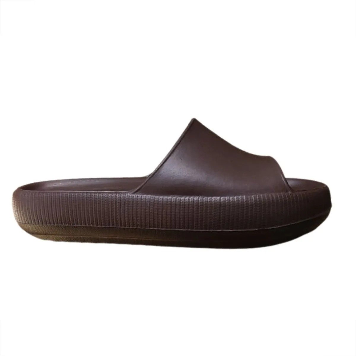CHINELO NUVY FEMININO SLIDE PLATAFORMA NUVEM CASUAL 1500.NV0013 MARROM