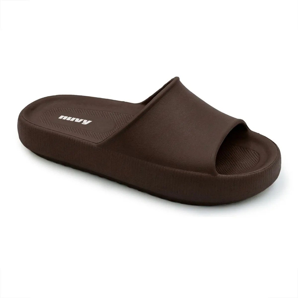 CHINELO NUVY FEMININO SLIDE PLATAFORMA NUVEM CASUAL 1500.NV0013 MARROM Marrom 2