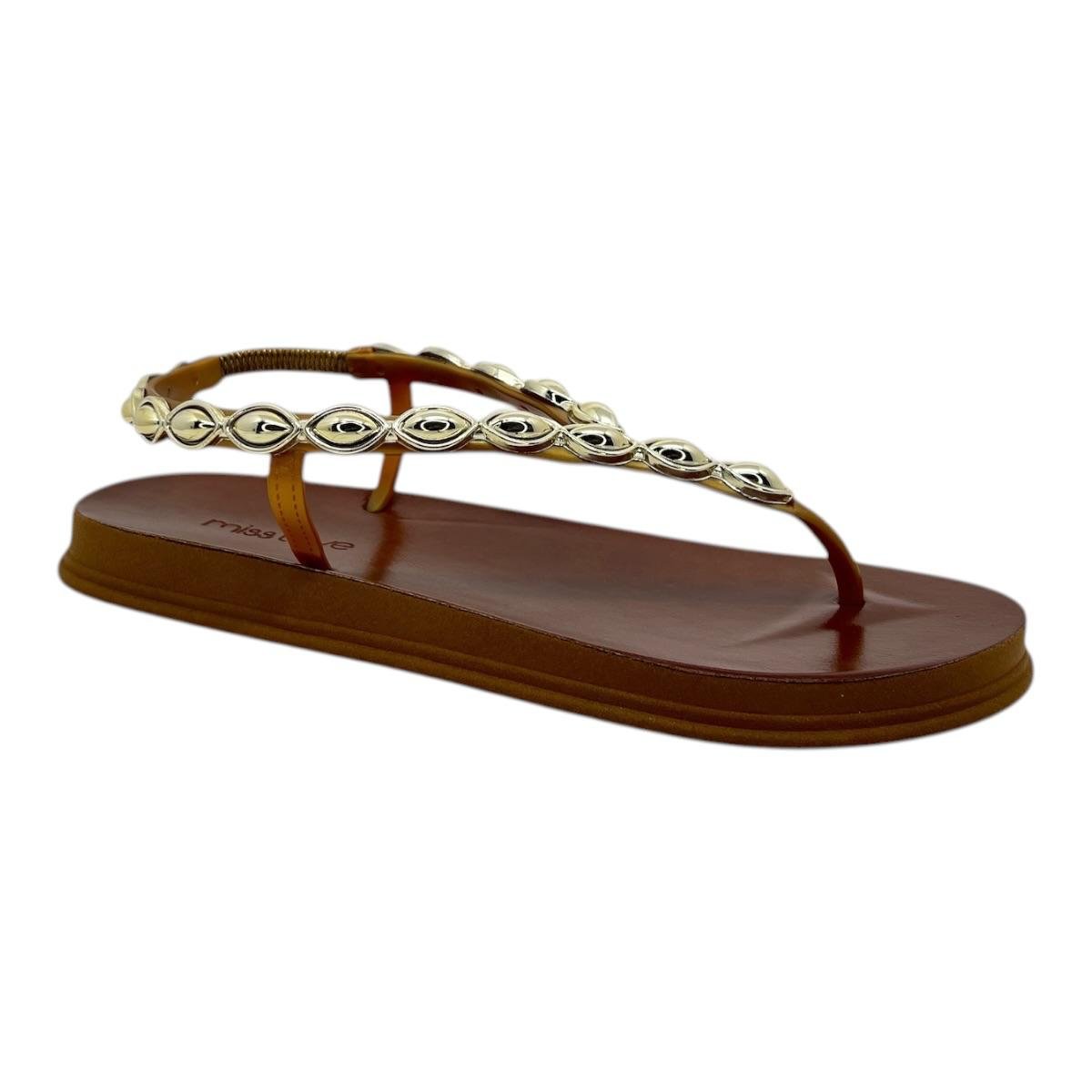 SANDALIA MISS LOVE FEMININA PLATAFORMA CASUAL PR-210 CARAMELO Marrom 2