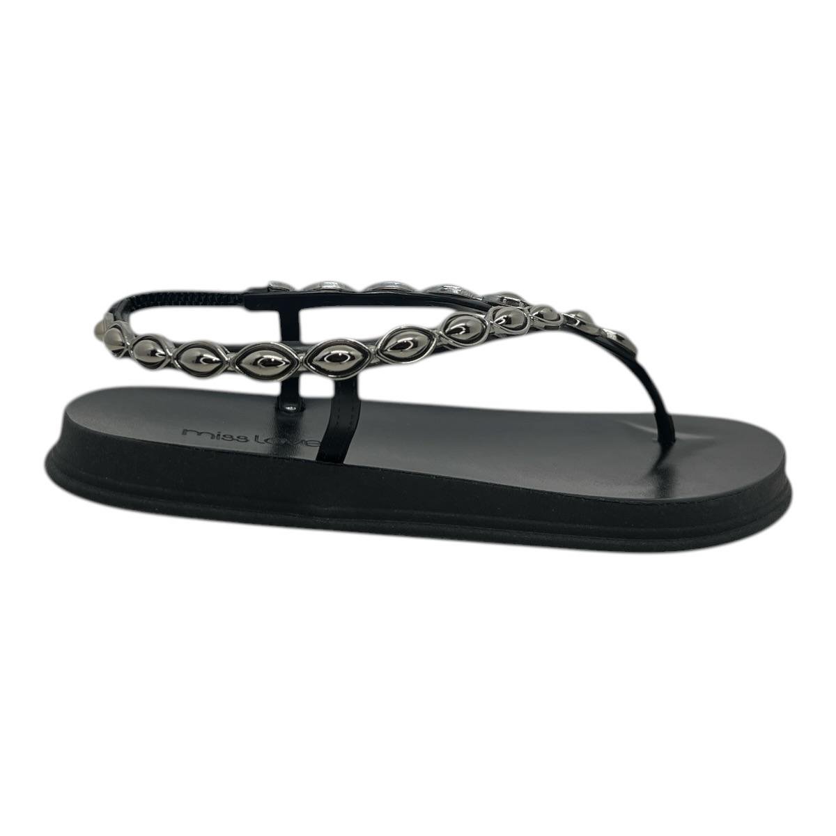 SANDALIA MISS LOVE FEMININA PLATAFORMA CASUAL PR-210 PRETO