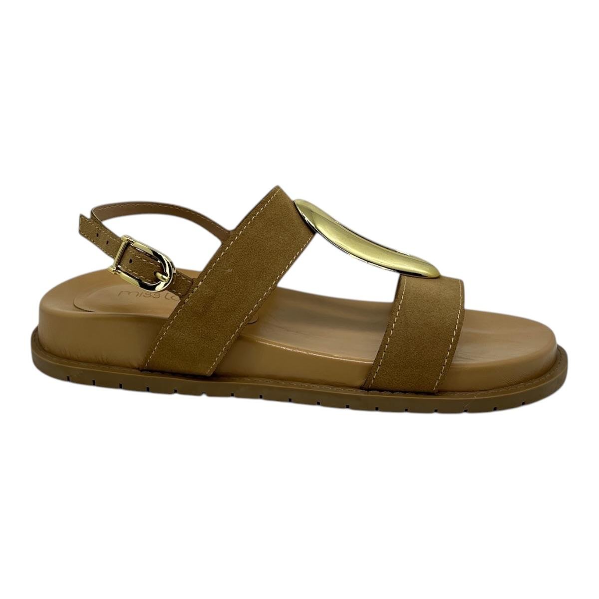 SANDALIA MISS LOVE FEMININA PLATAFORMA CASUAL PP-1011 BEGE Bege 2