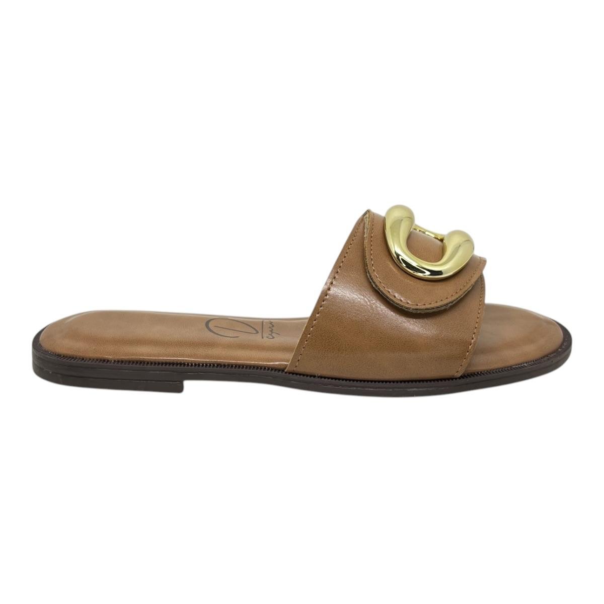 CHINELO D´CAPRI FEMININO RASTEIRA CASUAL 122 CARAMELO