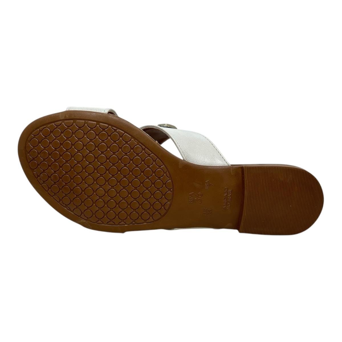 CHINELO D´CAPRI FEMININA RASTEIRA CASUAL 351 OFF WHITE Branco 4