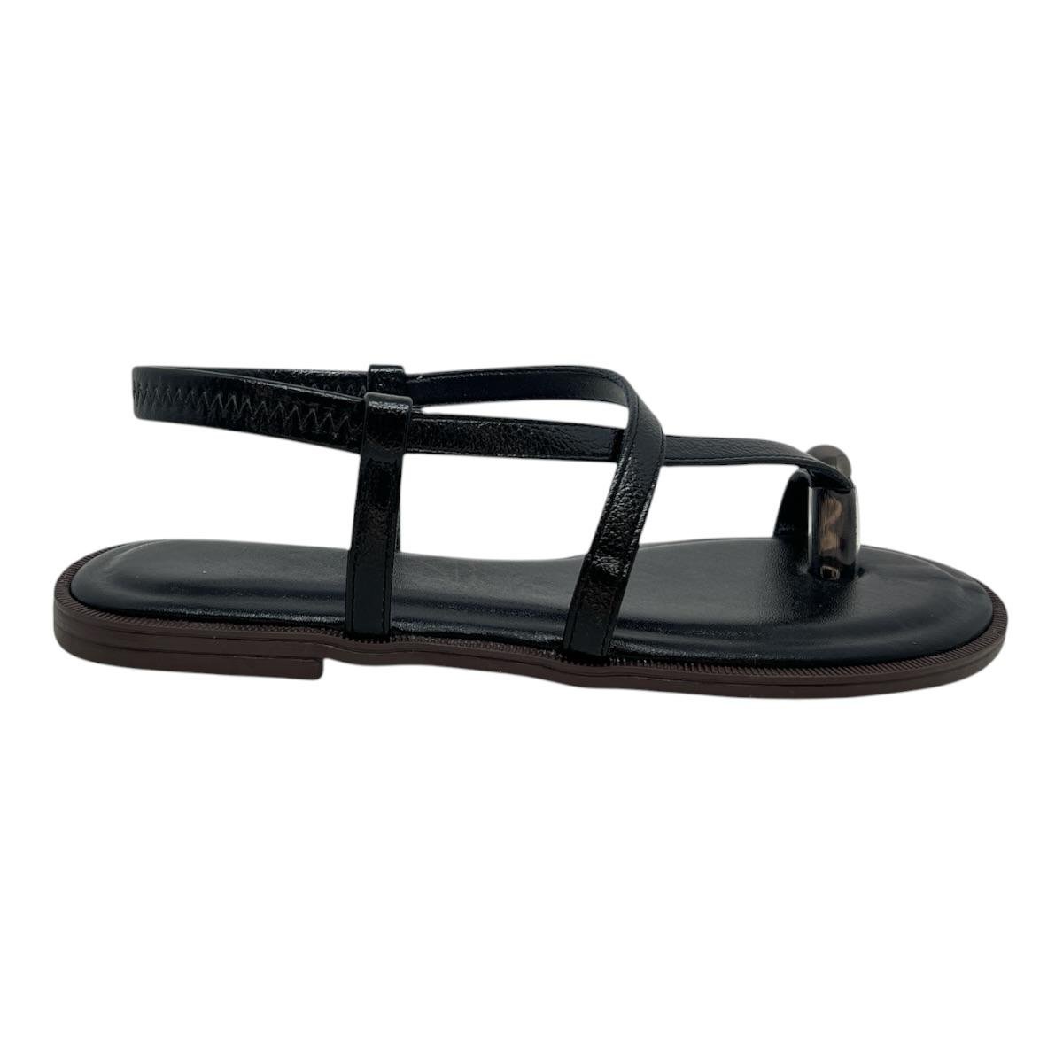 SANDALIA D´CAPRI FEMININA RASTEIRA CASUAL 125 PRETO