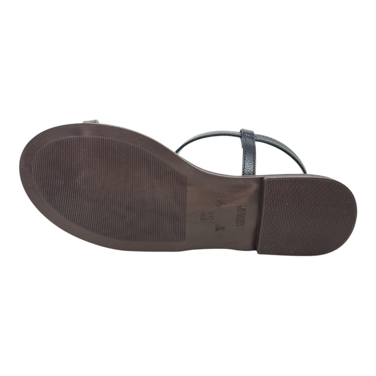 SANDALIA D´CAPRI FEMININA RASTEIRA CASUAL 125 PRETO Preto 4