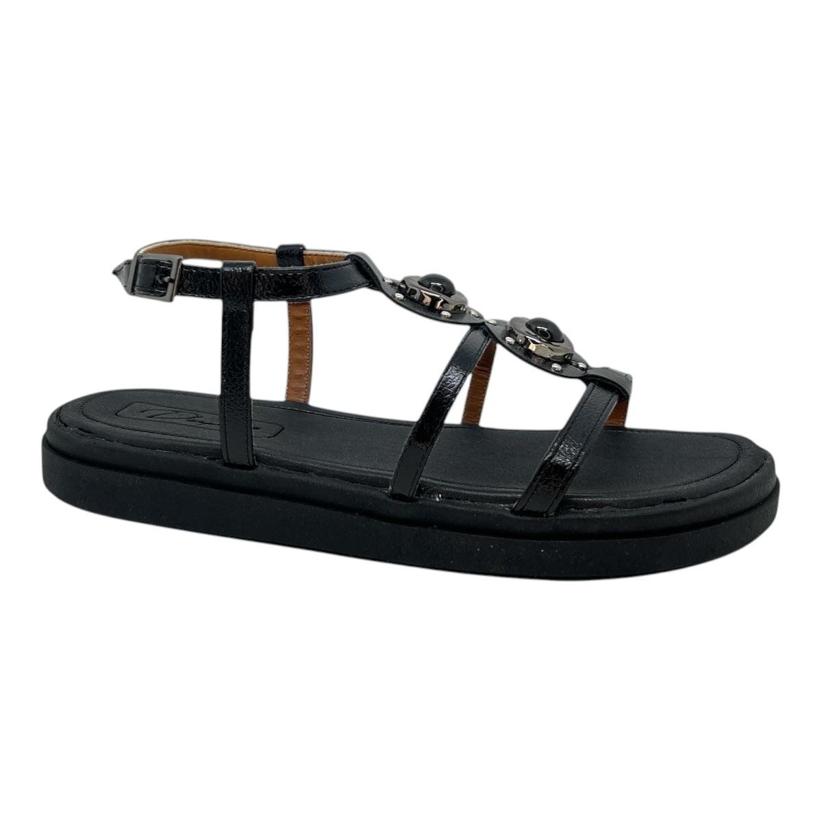 SANDALIA D´CAPRI FEMININA PLATAFORMA CASUAL 664 PRETO Preto 2