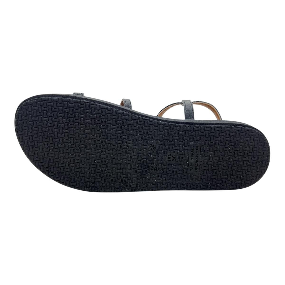 SANDALIA D´CAPRI FEMININA PLATAFORMA CASUAL 664 PRETO Preto 4