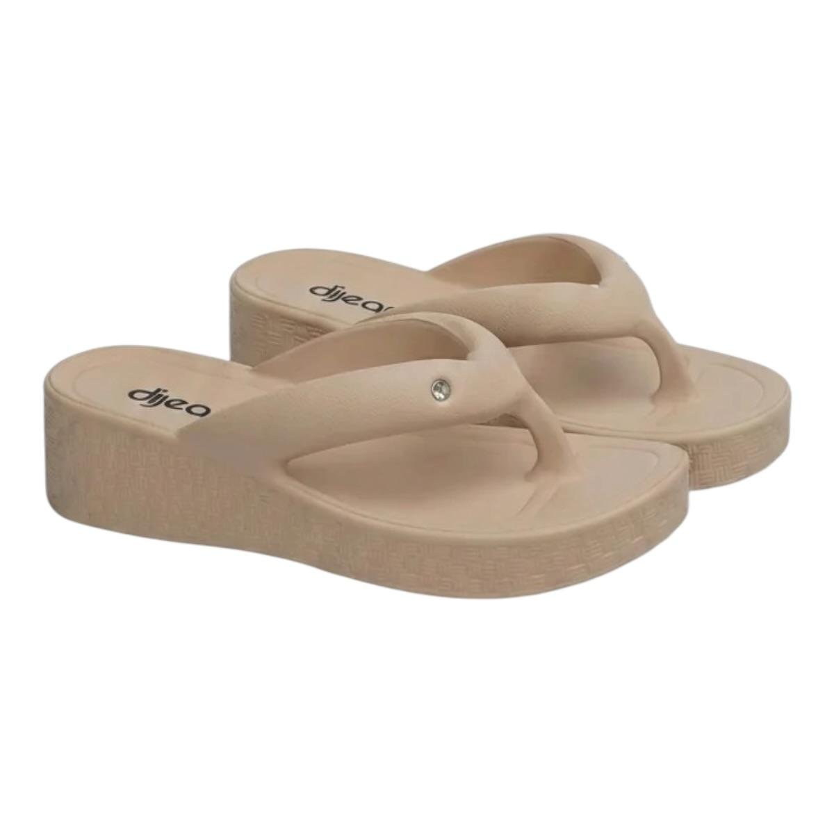 TAMANCO DIJEAN FEMININO PLATAFORMA CASUAL 33020001 NUDE Bege 2