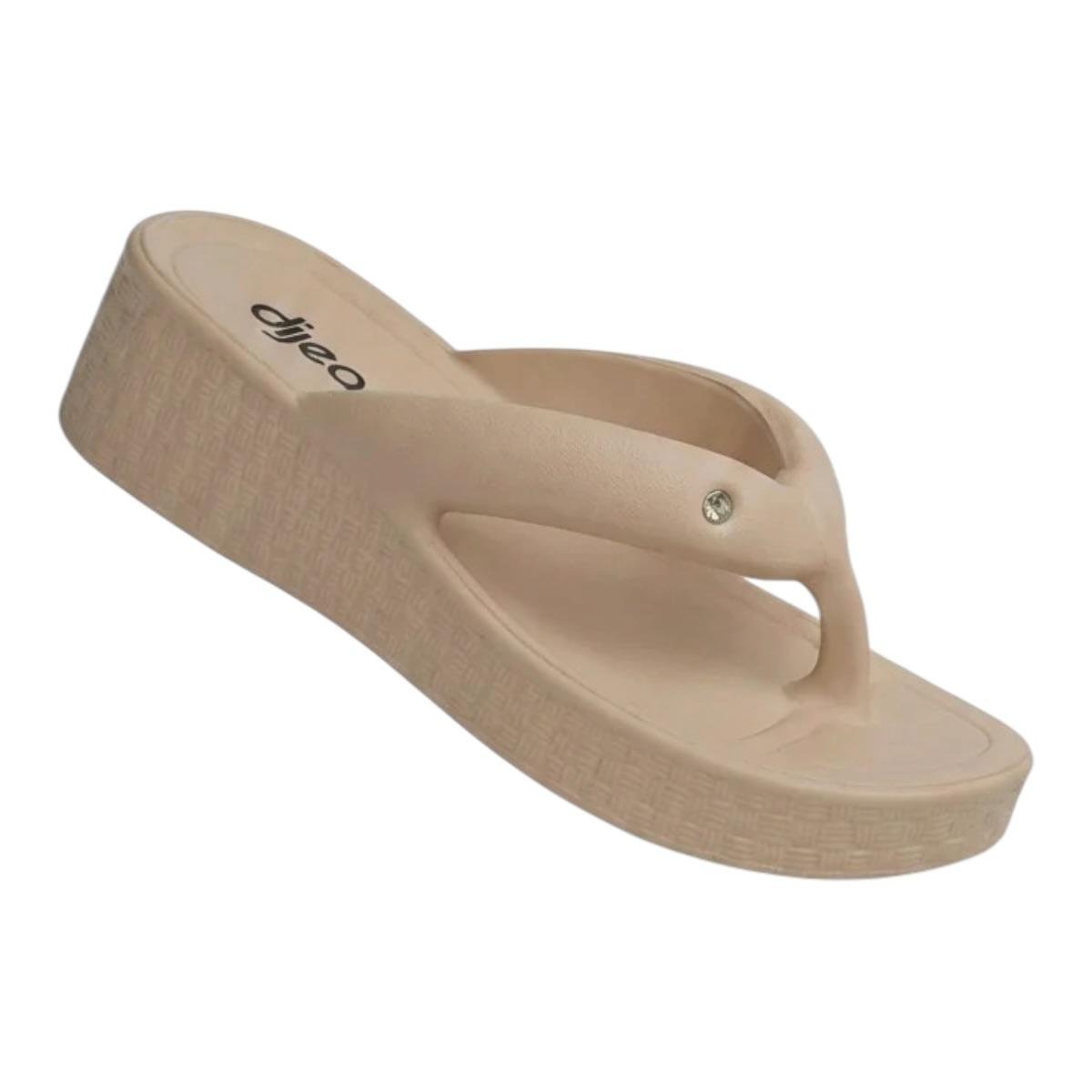 TAMANCO DIJEAN FEMININO PLATAFORMA CASUAL 33020001 NUDE Bege 3