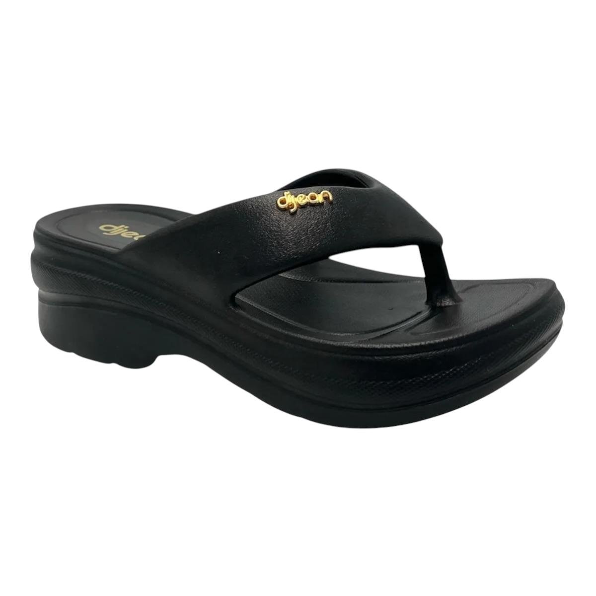 TAMANCO DIJEAN FEMININO FLATFORM CASUAL 33110001 PRETO Preto 2