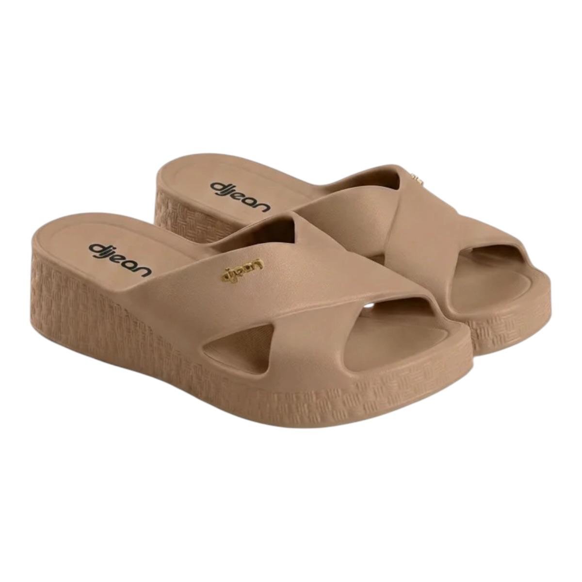 TAMANCO DIJEAN FEMININO PLATAFORMA CASUAL 33100001 CARAMELO Marrom 2