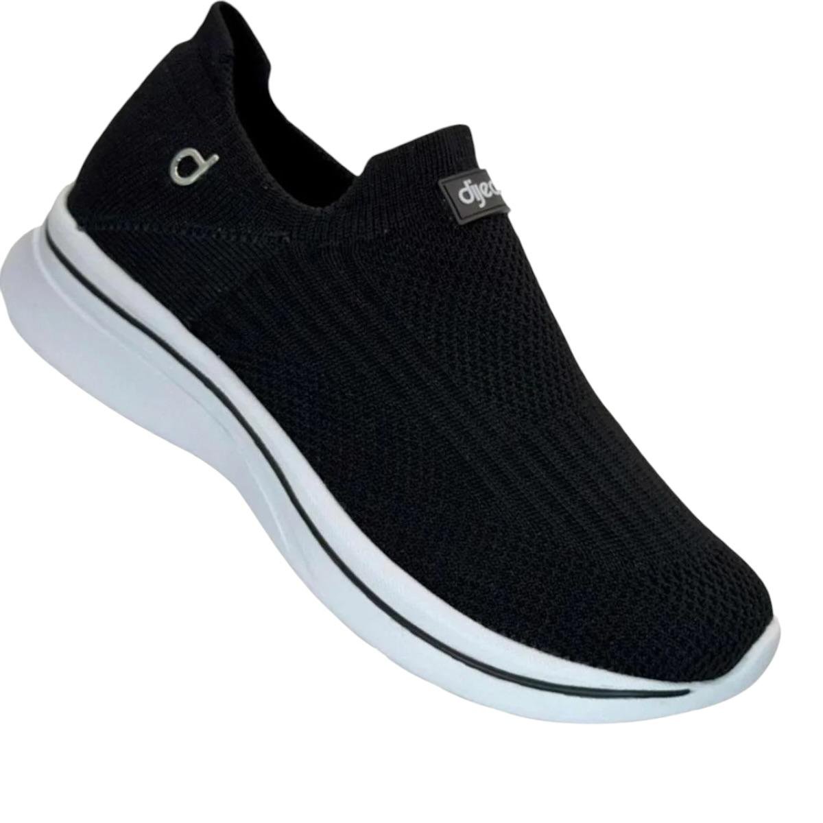 TENIS DIJEAN FEMININO SLIP ON CASUAL 34020004 PRETO Preto 2