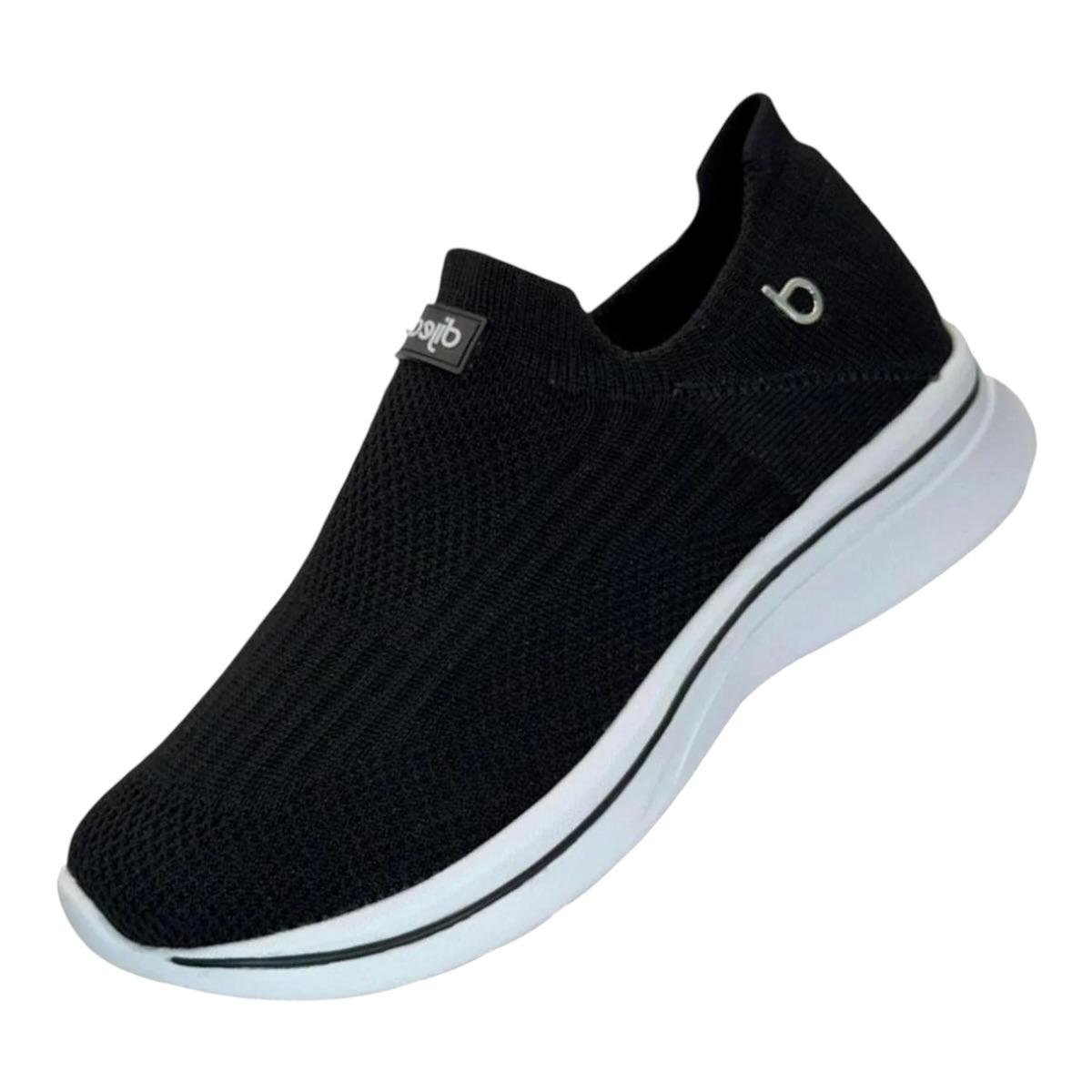TENIS DIJEAN FEMININO SLIP ON CASUAL 34020004 PRETO Preto 3