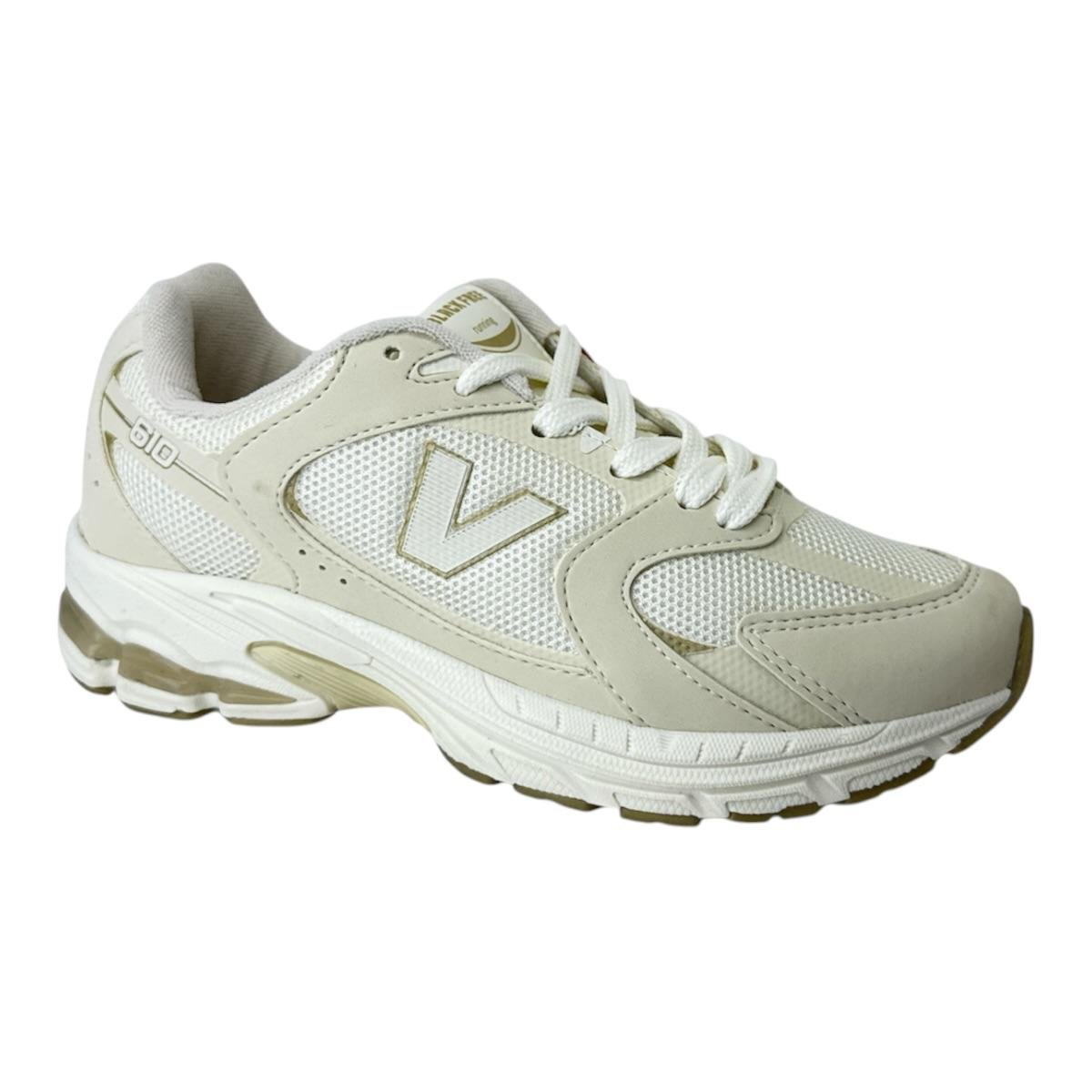 TENIS BLACK FREE VANSCY FEMININO RUNNING CONFORTO 4170 OFF WHITE Branco 2