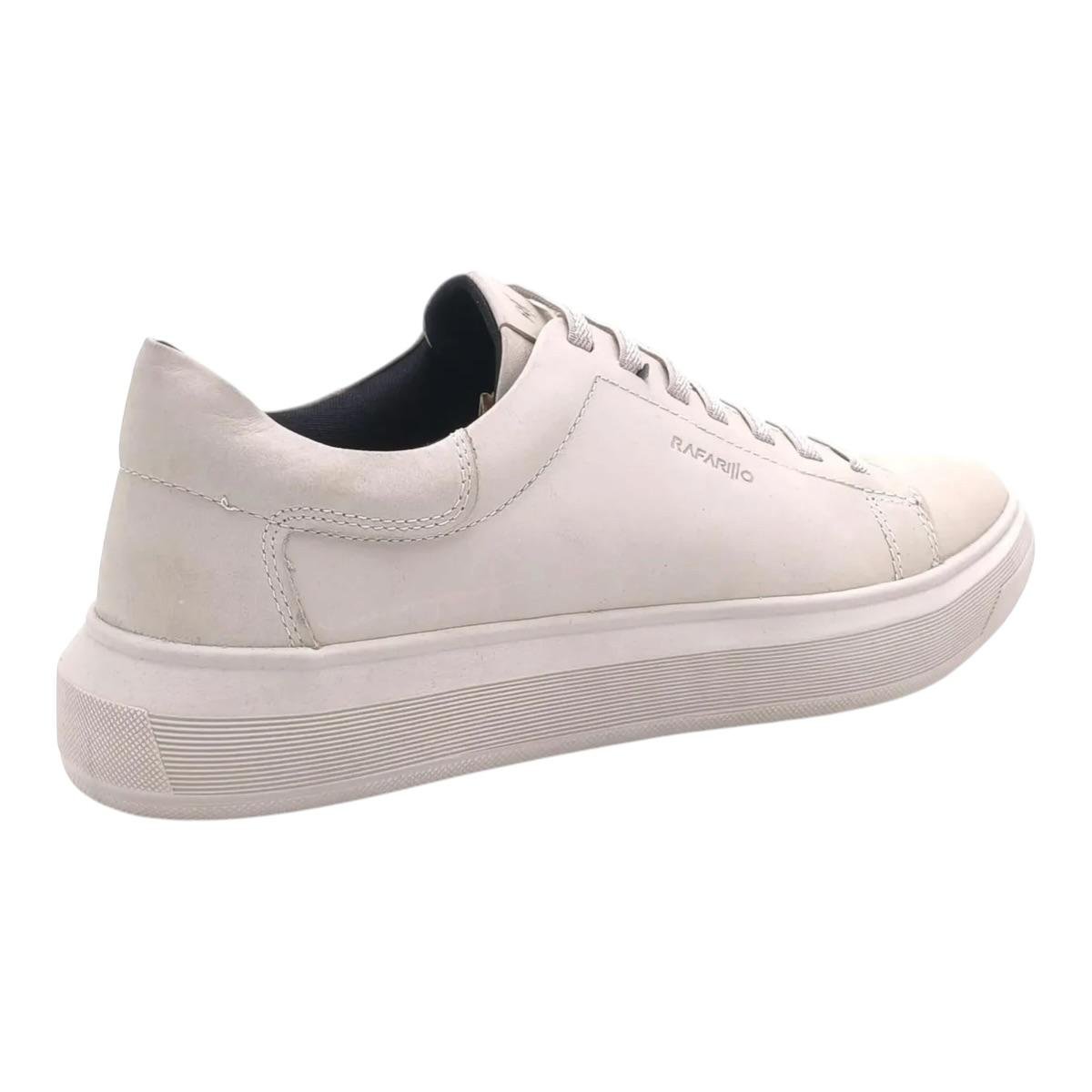 SAPATENIS RAFARILLO MASCULINO TORONTO EM COURO CASUAL 93010-AP09 OFF WHITE Branco 5