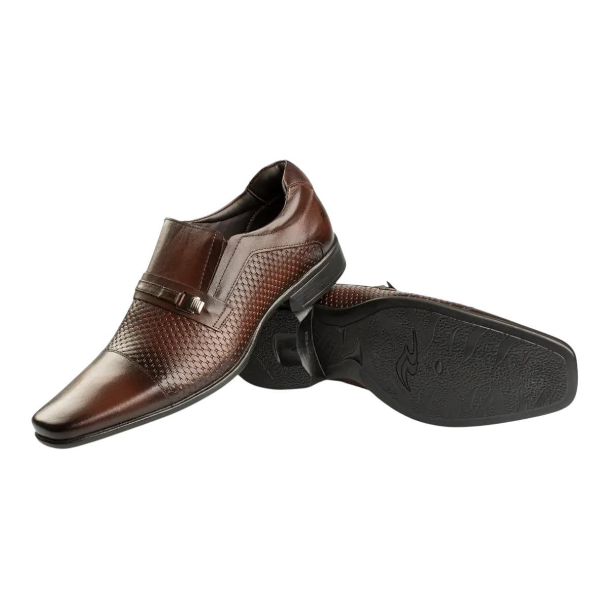 KIT SAPATO RAFARILLO MASCULINO MAIS CINTO MAIS MEIA MAIS CALCADEIRA SOCIAL 34065-102PK MARROM Marrom 3