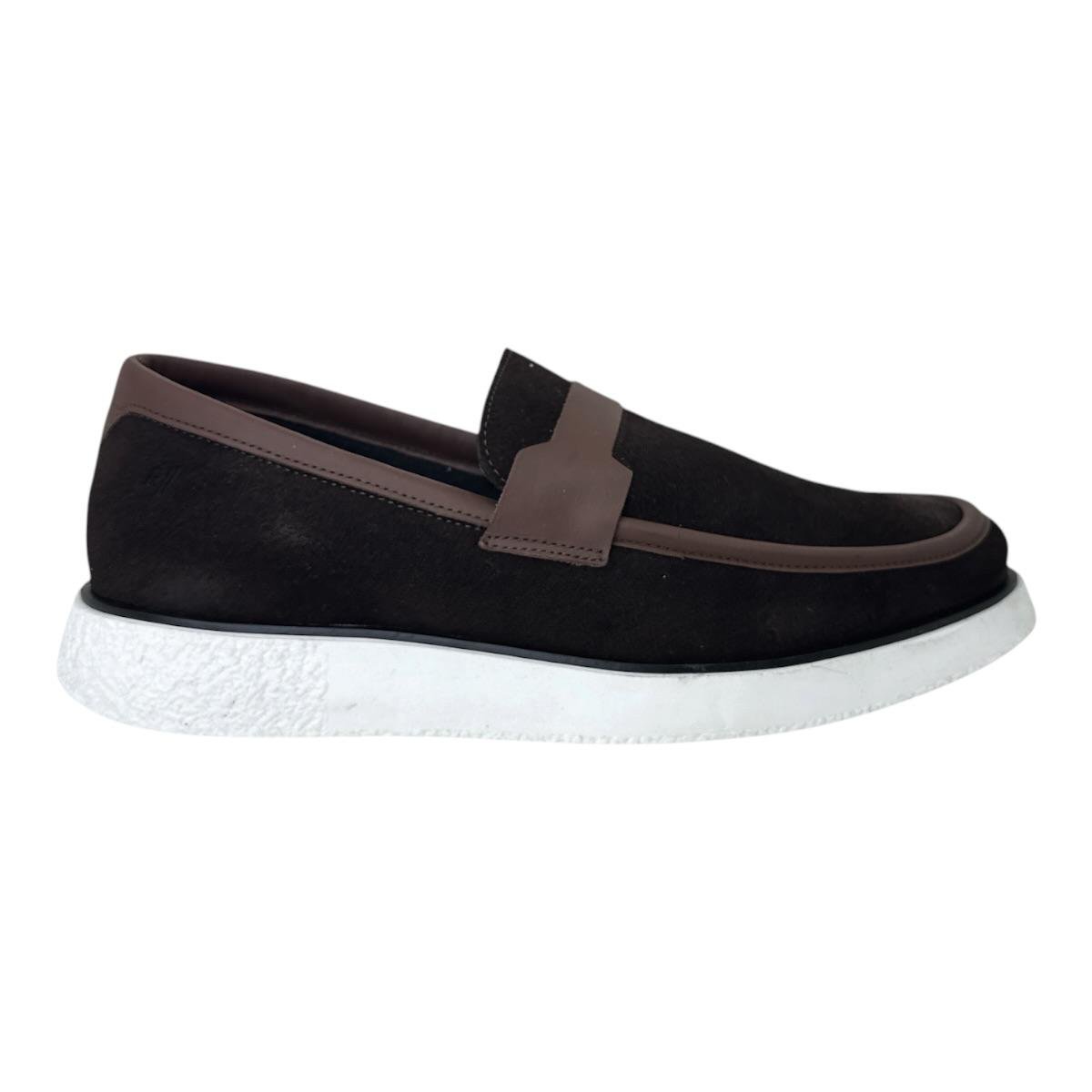 SAPATO RAFARILLO MASCULINO MOCASSIM EM COURO CASUAL 1607-01T MARROM