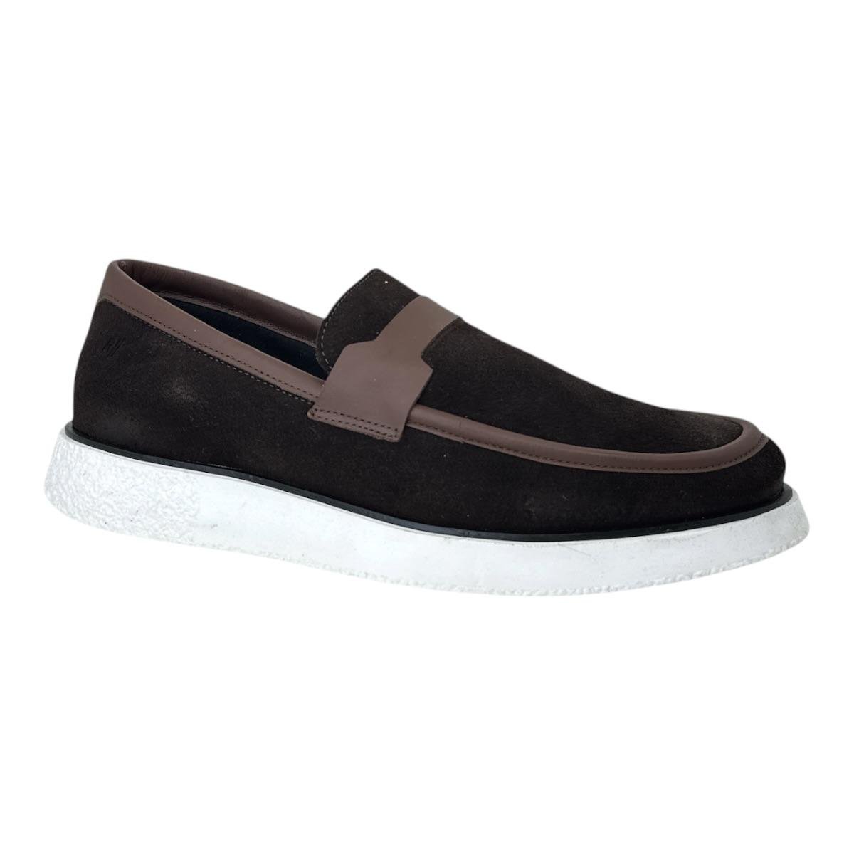 SAPATO RAFARILLO MASCULINO MOCASSIM EM COURO CASUAL 1607-01T MARROM Marrom 2