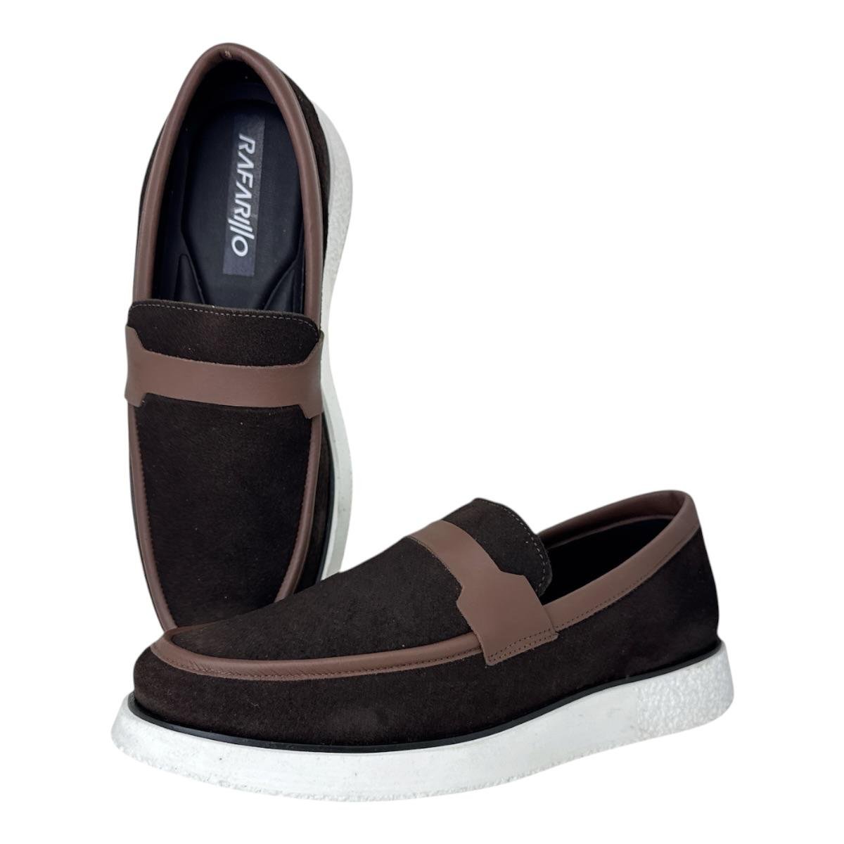 SAPATO RAFARILLO MASCULINO MOCASSIM EM COURO CASUAL 1607-01T MARROM Marrom 3