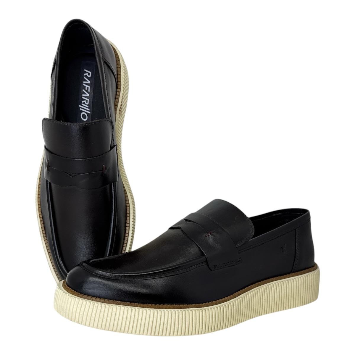SAPATO RAFARILLO MASCULINO MOCASSIM EM COURO CASUAL 2401-01P MARROM Marrom 3