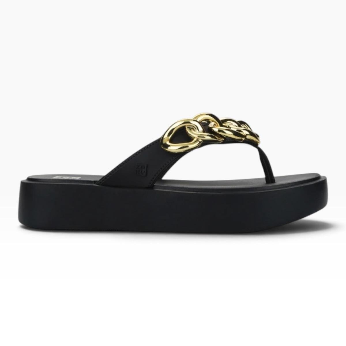 TAMANCO ZAXY FEMININA PLATAFORMA LINK CASUAL 19276 PRETO