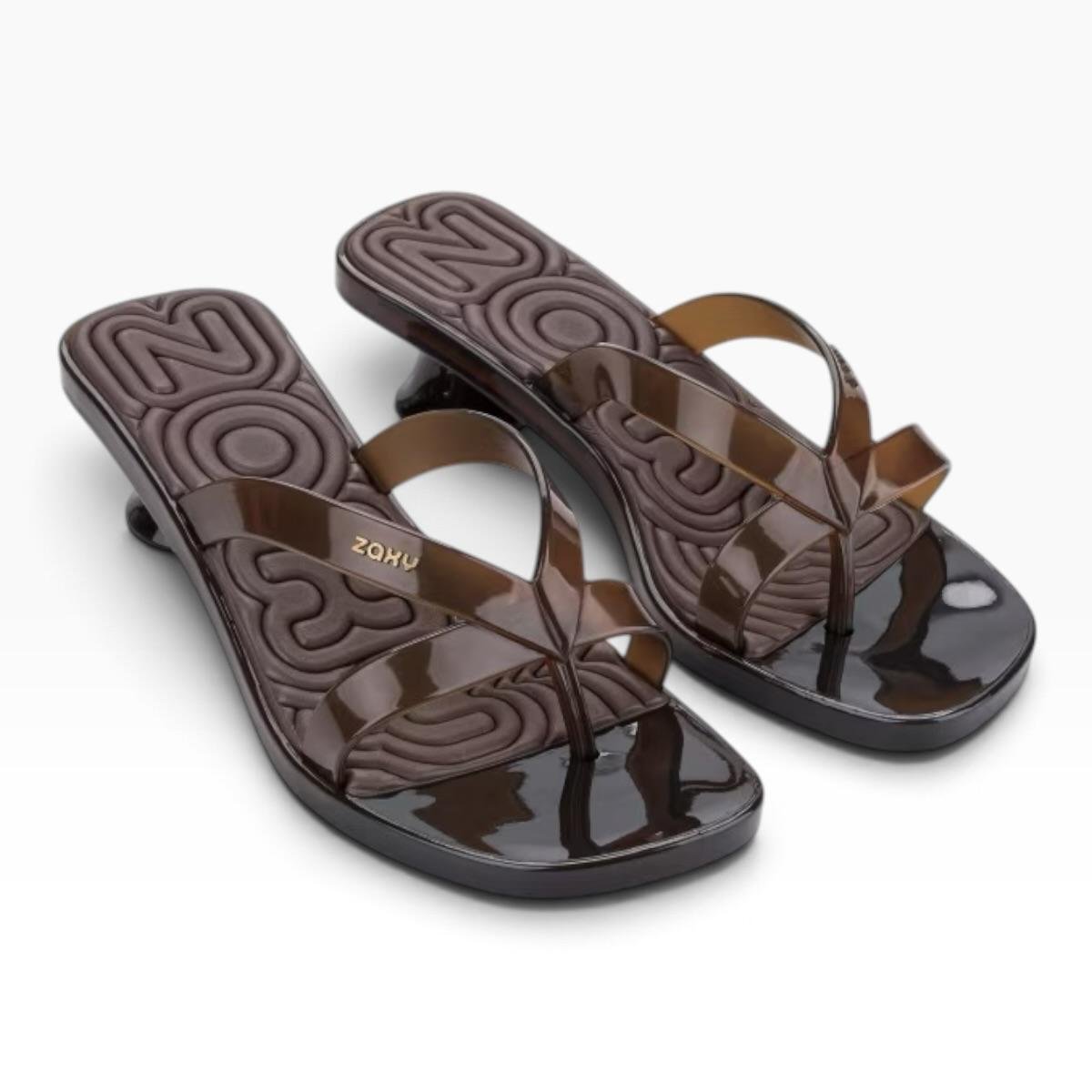 TAMANCO ZAXY FEMININO HIT KITTEN HEEL CASUAL 19528 MARROM Marrom 2