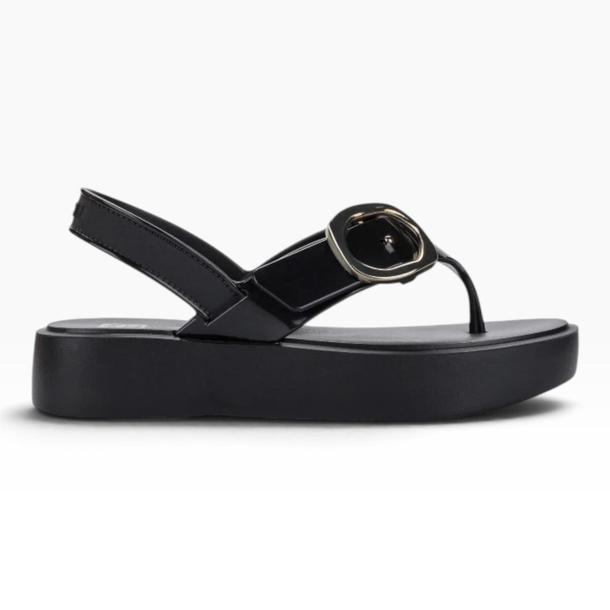 SANDALIA ZAXY FEMININA PLATAFORMA STAR CASUAL 19478 PRETO