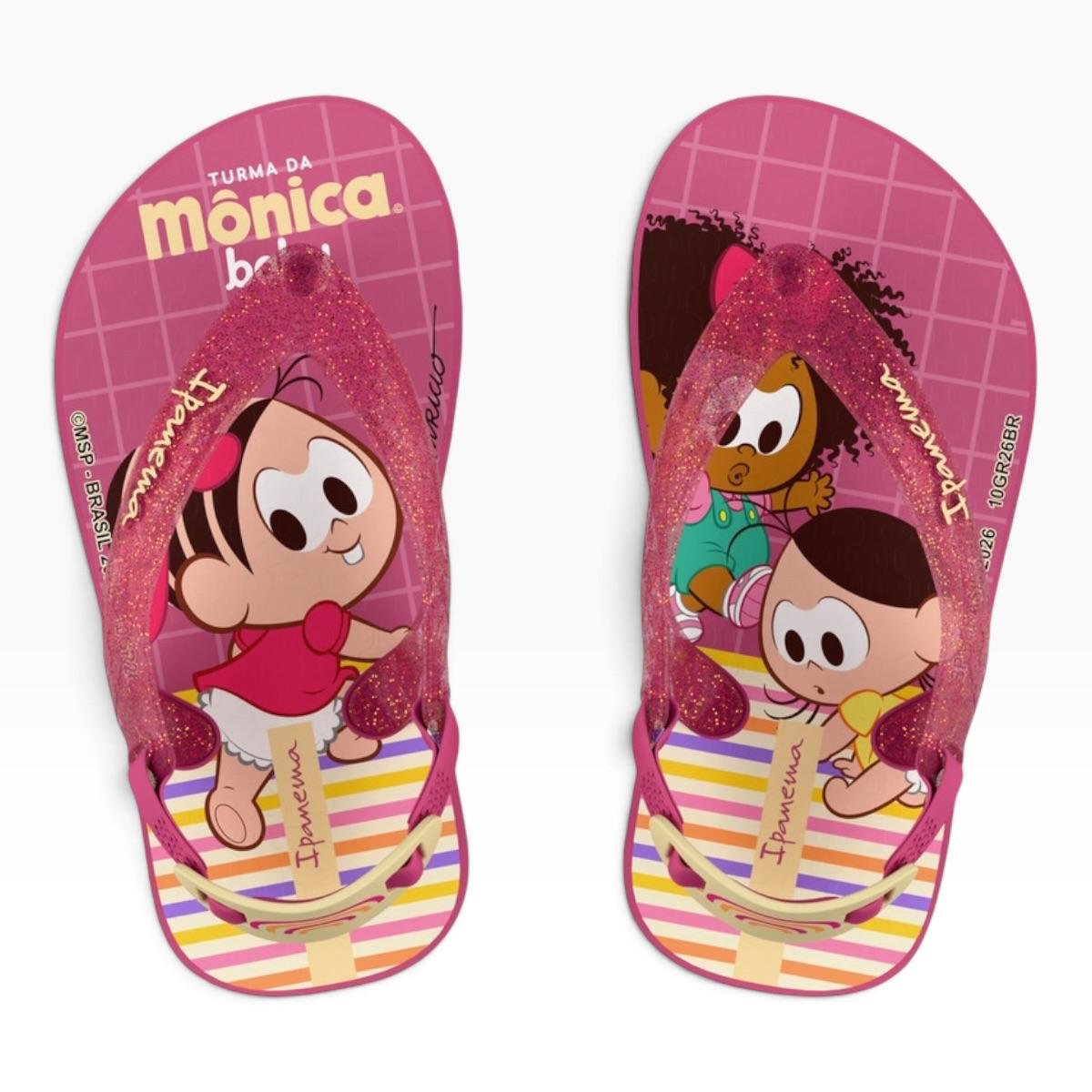 CHINELO IPANEMA INFANTIL BABY MENINA TURMA DA MONICA CASUAL 27636 ROSA Rosa 3